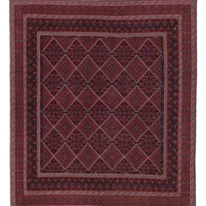 Kelimteppe - Orientalsk - 188 x 143 cm - mørk rød