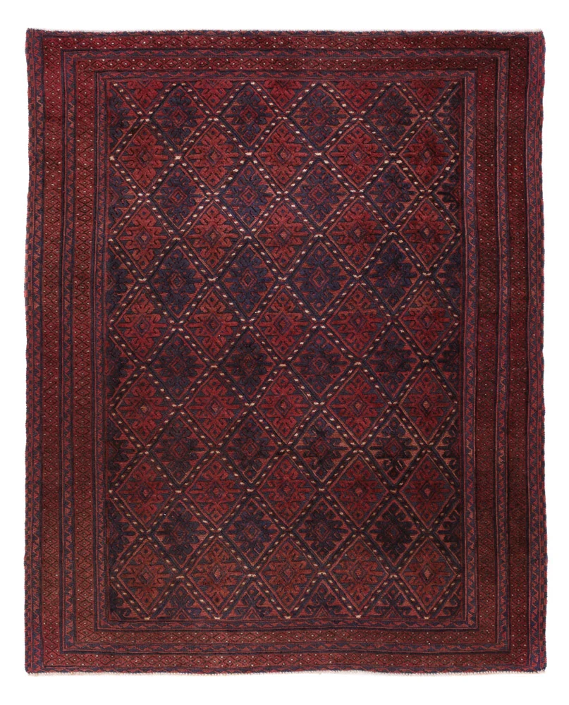 Kelimteppe - Orientalsk - 189 x 146 cm - mørk rød