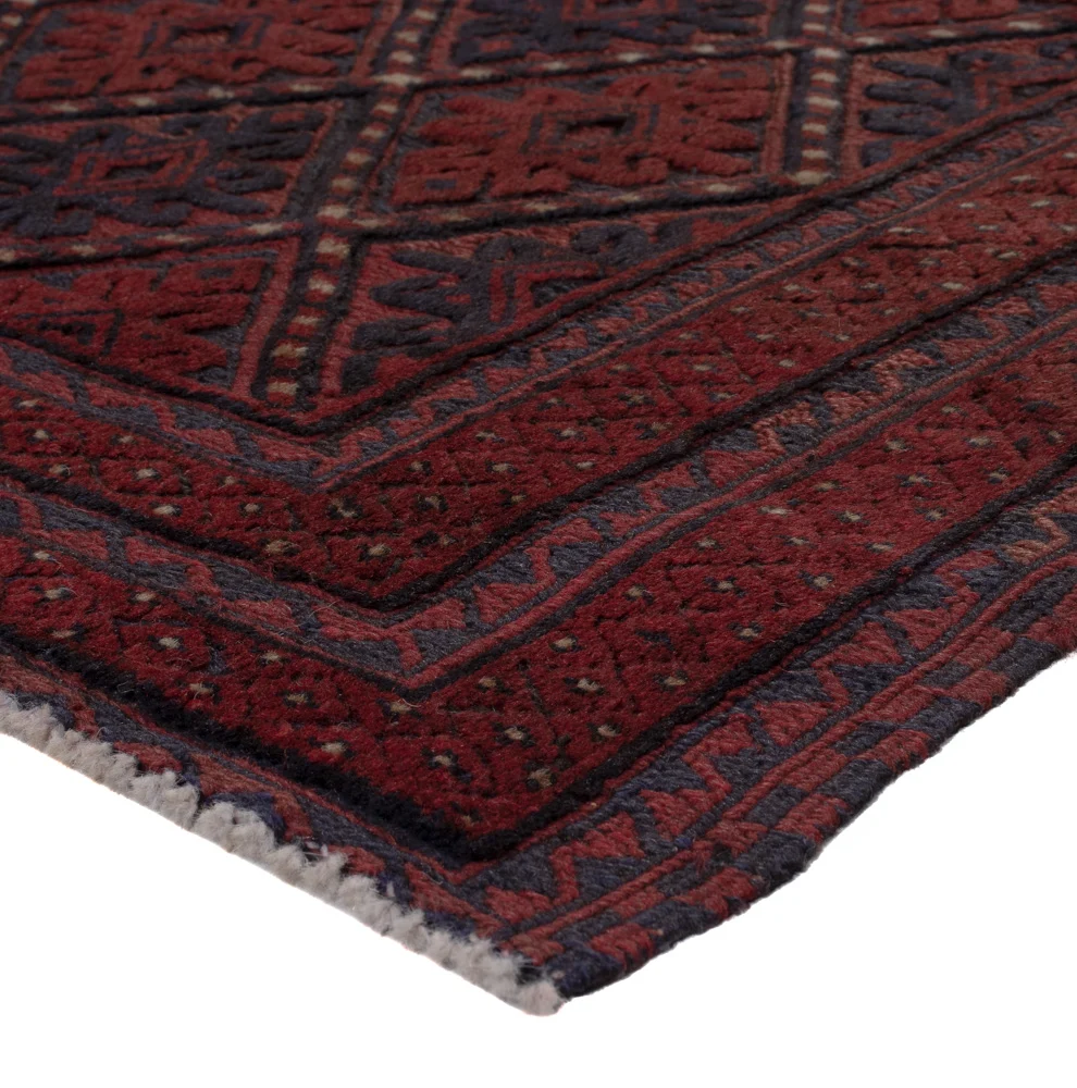 Kelimteppe - Orientalsk - 189 x 146 cm - mørk rød
