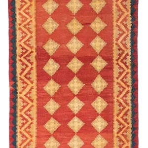 Kelimteppe - Orientalsk - 190 x 120 cm - oransje