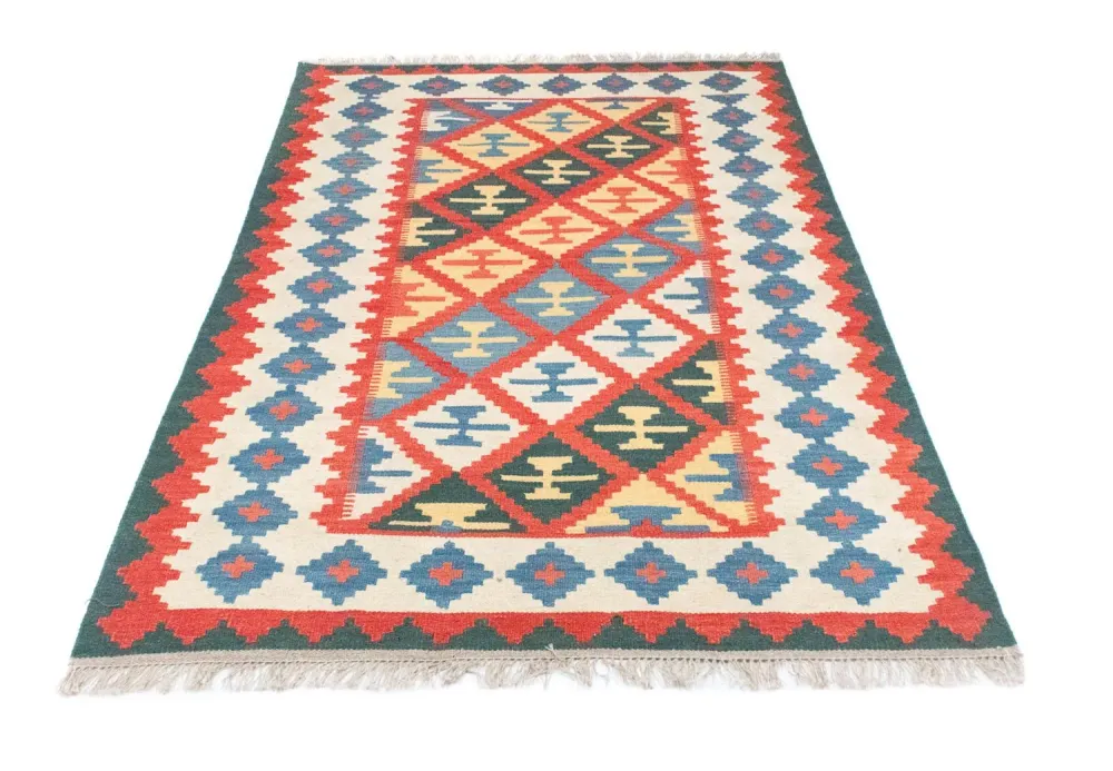 Kelimteppe - Orientalsk - 190 x 120 cm - oransje