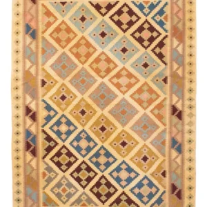 Kelimteppe - Orientalsk - 190 x 142 cm - lysebrun