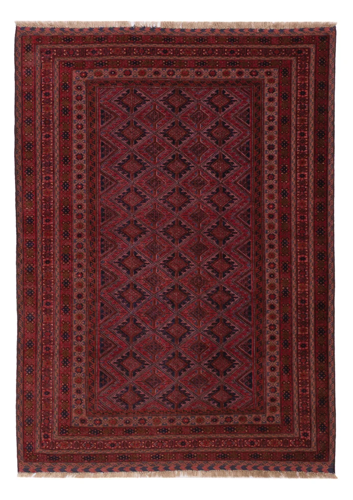 Kelimteppe - Orientalsk - 190 x 147 cm - mørk rød