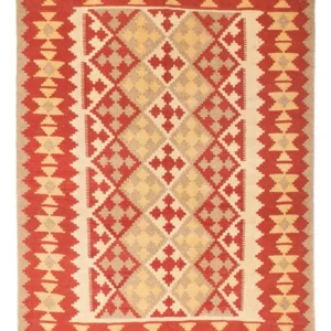 Kelimteppe - Orientalsk - 190 x 148 cm - oransje