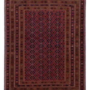 Kelimteppe - Orientalsk - 190 x 153 cm - mørk rød