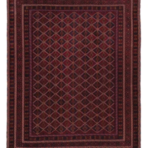 Kelimteppe - Orientalsk - 191 x 150 cm - mørk rød