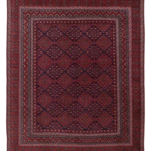 Kelimteppe - Orientalsk - 192 x 148 cm - mørk rød