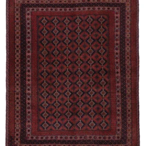Kelimteppe - Orientalsk - 193 x 145 cm - mørk rød