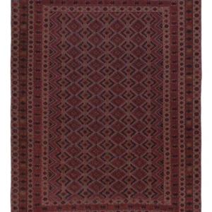 Kelimteppe - Orientalsk - 193 x 146 cm - mørk rød