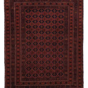 Kelimteppe - Orientalsk - 193 x 148 cm - mørk rød