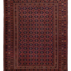 Kelimteppe - Orientalsk - 193 x 152 cm - mørk rød