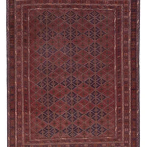 Kelimteppe - Orientalsk - 193 x 154 cm - mørk rød