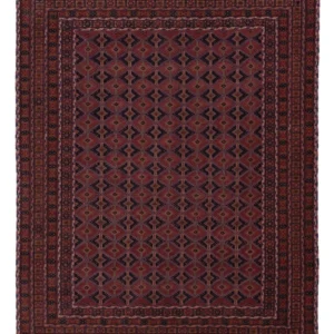 Kelimteppe - Orientalsk - 193 x 155 cm - mørk rød