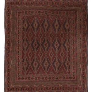 Kelimteppe - Orientalsk - 194 x 150 cm - mørk beige
