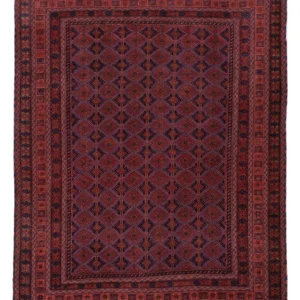 Kelimteppe - Orientalsk - 194 x 152 cm - mørk rød