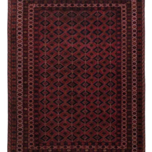 Kelimteppe - Orientalsk - 194 x 155 cm - mørk rød