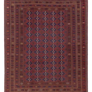 Kelimteppe - Orientalsk - 194 x 156 cm - mørk rød