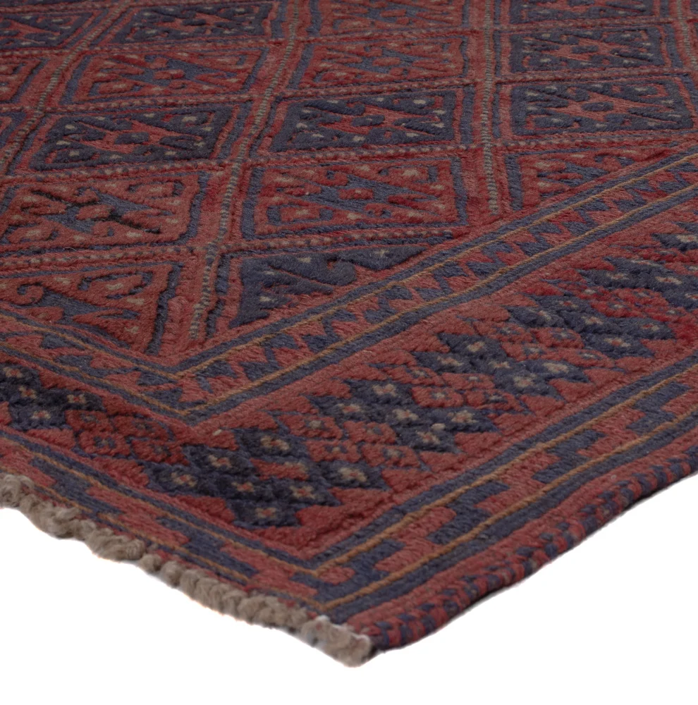 Kelimteppe - Orientalsk - 194 x 159 cm - mørk rød