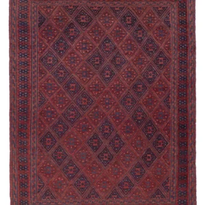 Kelimteppe - Orientalsk - 194 x 159 cm - mørk rød