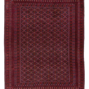 Kelimteppe - Orientalsk - 194 x 160 cm - mørk rød
