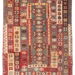 Kelimteppe - Orientalsk - 195 x 145 cm - flerfarget