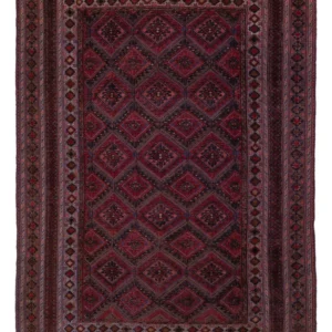 Kelimteppe - Orientalsk - 195 x 145 cm - mørk rød