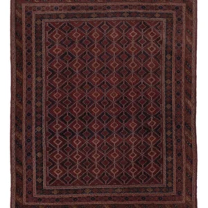Kelimteppe - Orientalsk - 195 x 152 cm - mørk beige