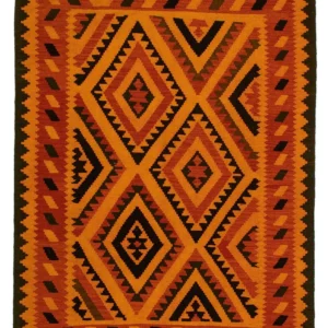 Kelimteppe - Orientalsk - 195 x 152 cm - mørk brun