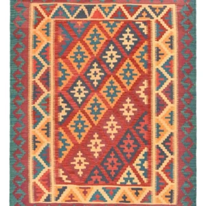 Kelimteppe - Orientalsk - 195 x 156 cm - flerfarget