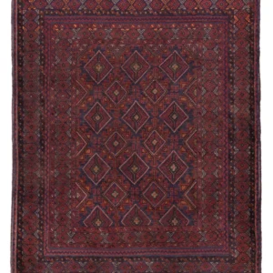 Kelimteppe - Orientalsk - 195 x 159 cm - mørk rød