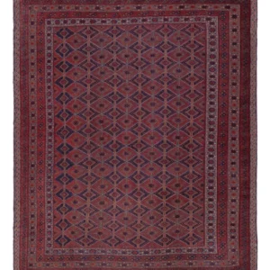 Kelimteppe - Orientalsk - 195 x 159 cm - mørk rød