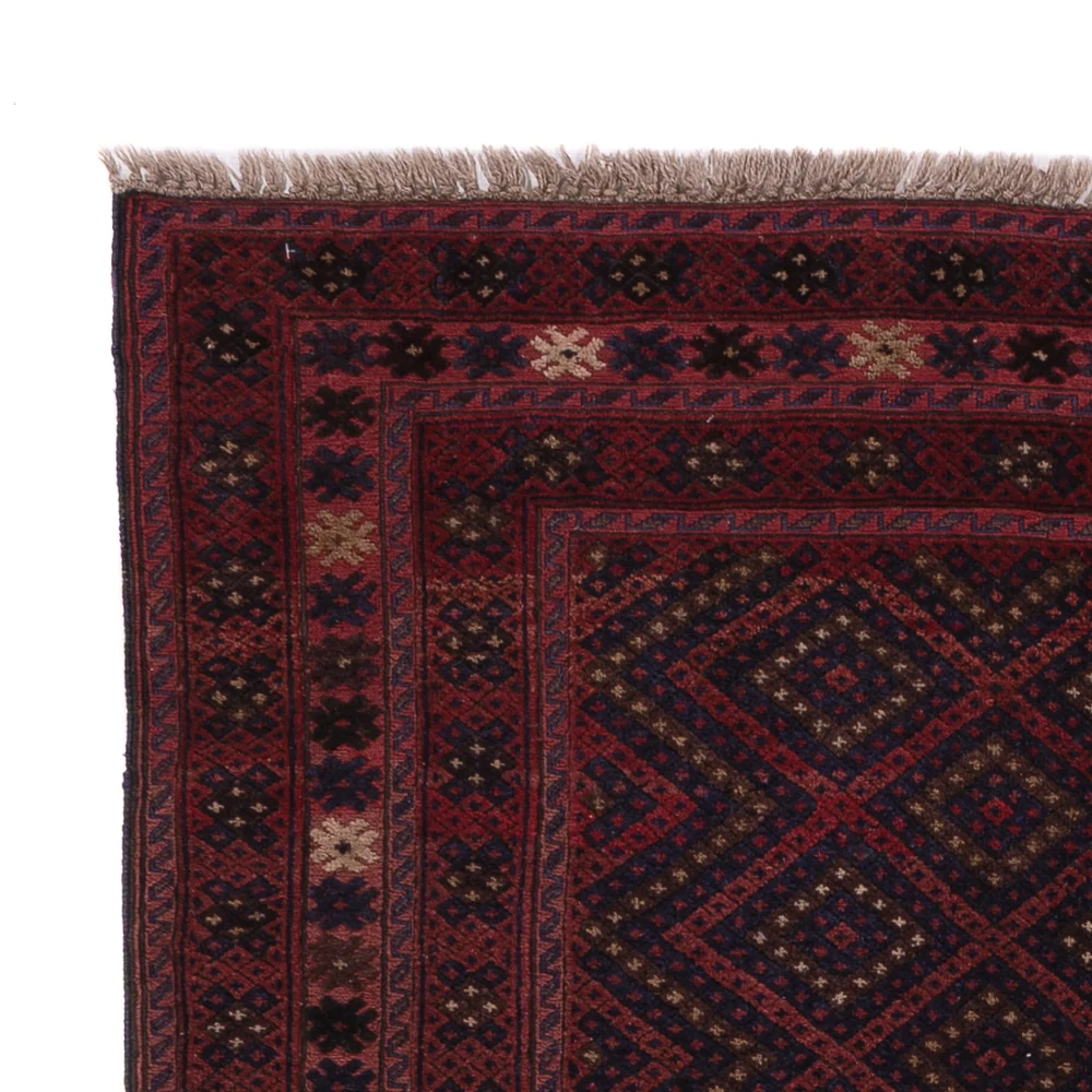 Kelimteppe - Orientalsk - 196 x 136 cm - mørk rød