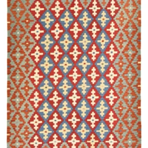 Kelimteppe - Orientalsk - 196 x 153 cm - flerfarget
