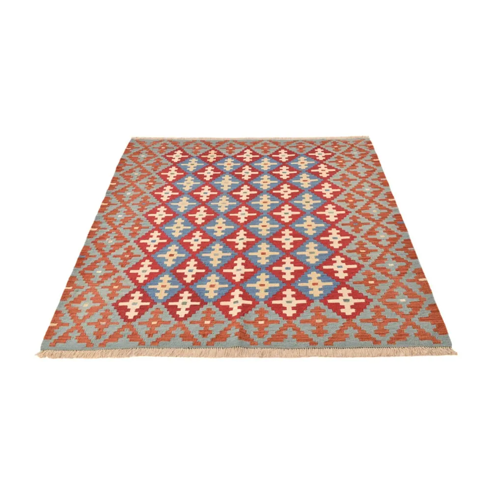 Kelimteppe - Orientalsk - 196 x 153 cm - flerfarget