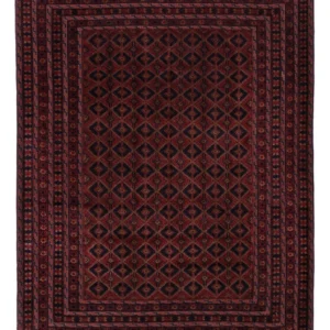Kelimteppe - Orientalsk - 196 x 156 cm - mørk rød