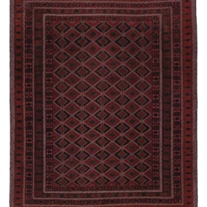Kelimteppe - Orientalsk - 196 x 156 cm - mørk rød