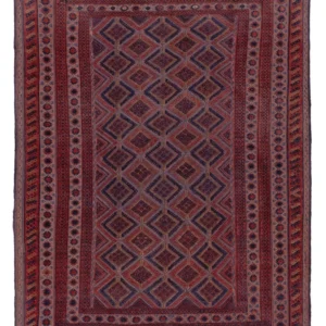 Kelimteppe - Orientalsk - 196 x 158 cm - mørk rød