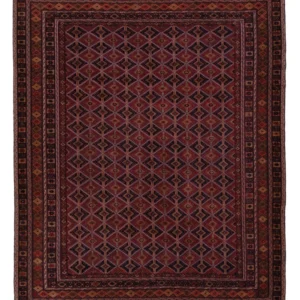 Kelimteppe - Orientalsk - 196 x 159 cm - mørk rød