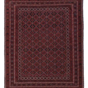 Kelimteppe - Orientalsk - 196 x 159 cm - mørk rød