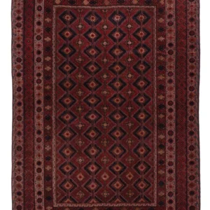 Kelimteppe - Orientalsk - 197 x 146 cm - mørk rød