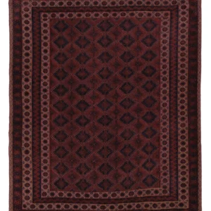 Kelimteppe - Orientalsk - 197 x 165 cm - mørk rød