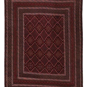Kelimteppe - Orientalsk - 198 x 139 cm - mørk rød