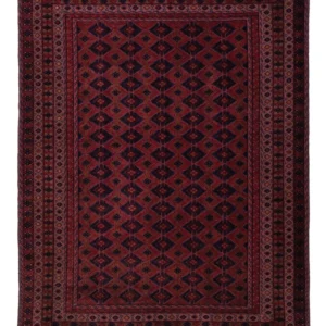Kelimteppe - Orientalsk - 198 x 153 cm - mørk rød