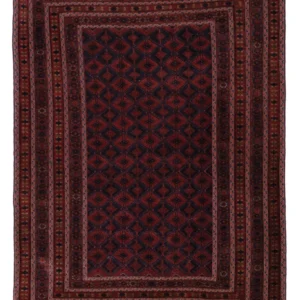 Kelimteppe - Orientalsk - 198 x 155 cm - mørk rød