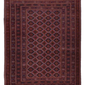 Kelimteppe - Orientalsk - 198 x 155 cm - mørk rød