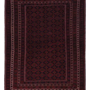 Kelimteppe - Orientalsk - 198 x 160 cm - mørk rød