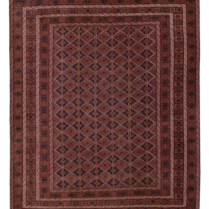 Kelimteppe - Orientalsk - 198 x 162 cm - mørk rød