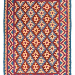Kelimteppe - Orientalsk - 199 x 151 cm - flerfarget