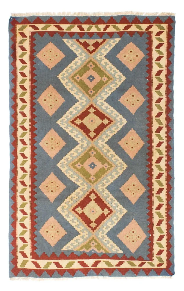 Kelimteppe - Orientalsk - 200 x 130 cm - lyseblå