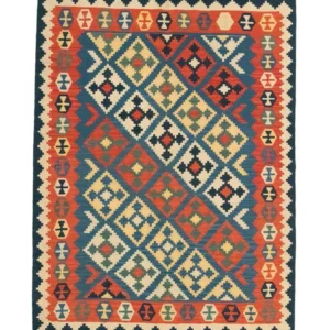 Kelimteppe - Orientalsk - 200 x 155 cm - blå